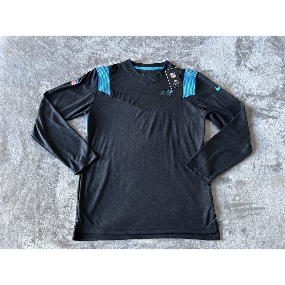 Nike Dri-Fit Men's Medium Carolina Panthers On-Field Long Sleeve Shirt Black